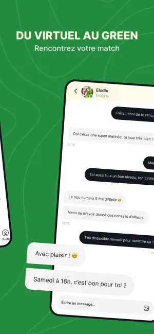 Écran de conversation : du virtuel au green