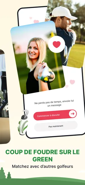Écran de match : coup de foudre sur le green